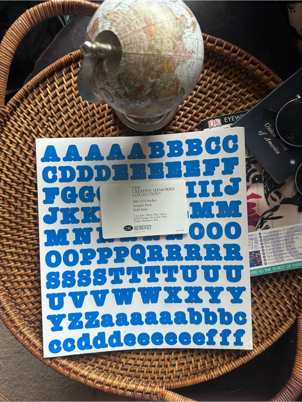 Creative Memories ABC/123 Alphabet Bold Sticker Sampler Pack Sheets New